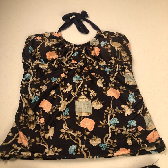 Boho Fairy Grunge 2-Piece Swimsuit Women Skirt Floral Top Large Bottom Small - Picture 3 of 14